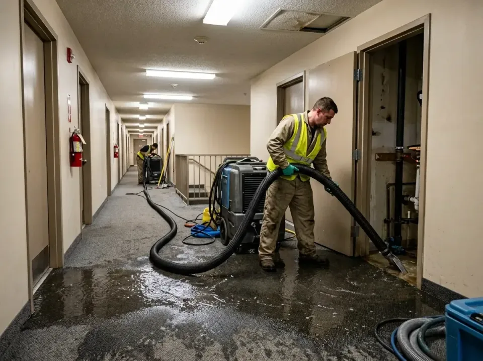 multi-unit-apartment-hallway-f-005 — frequently asked questions, Emergency Burst Pipe Water Extraction & Removal in St. Gabr…